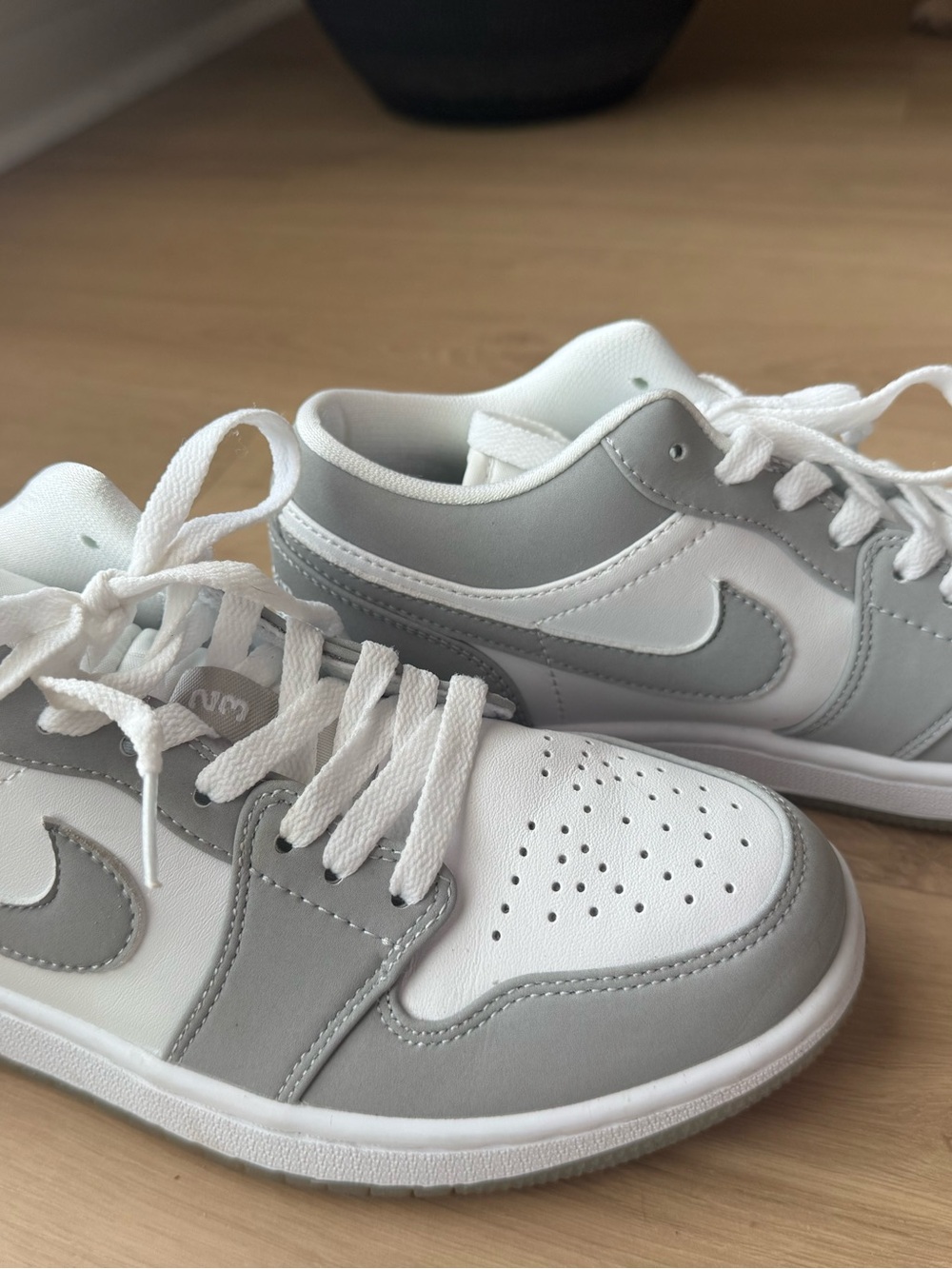 Nike Women's Athletic Sneakers in White and Light Gray - Picture 2 of 4
